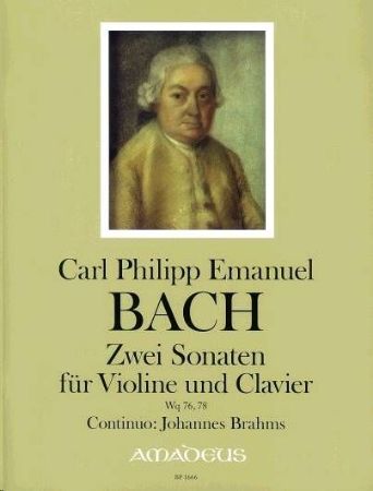 Slika BACH C.PH.E.:ZWEI SONATEN FUR VIOLINE UND CLAVIER WQ76,78