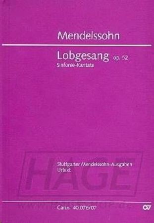 MENDELSSOHN:LOBGESANG OP.52 STUDY SCORE