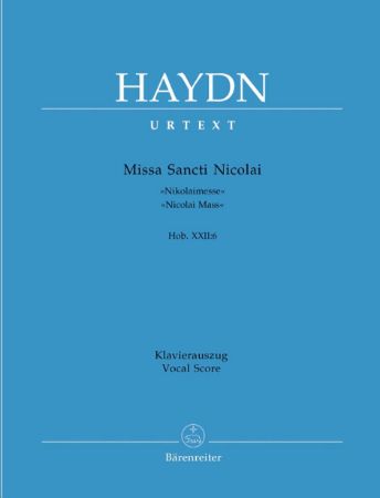 Slika HAYDN: NIKOLAIMESSE VOCAL SCORE HOB XXII:6