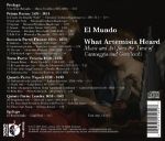 EL MUNDO:WHAT ARTEMISIA HEARD/MUSIC AND ART FROM THE TIME OF CARAVAGGIO..