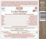 MAYR:LE DUE DUCHESSE/SCHAFER/HERBERT/HASSELHORN/HAUK