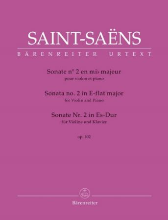 SAINT-SAENS:SONATA NO.2 ES-DUR OP.102 VIOLIN AND PIANO