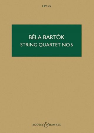 BARTOK:STRING QUARTET NO.6 STUDY SCORE