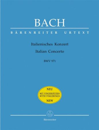 BACH J.S.:ITALIAN CONCERTO  BWV 971 WITH FINGERINGS