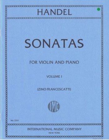 HANDEL:SIX SONATAS VOL.1 VIOLIN AND PIANO | Hartman glasbena spletna ...