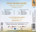 MENDELSSOHN:SYMPHONIE 4 OP.90 VERSION FINALE DE 1834/SAVALL