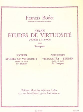 BODET:16 ETUDES DE VIRTUOSITE, TRUMPET