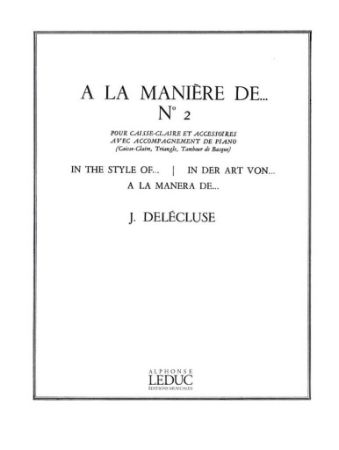 DELECLUSE J.:A LA MANIERE DE NO.2