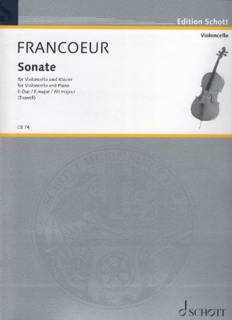 FRANCOEUR F.:SONATE FUR VIOLONCELLO UND KLAVIER E-DUR