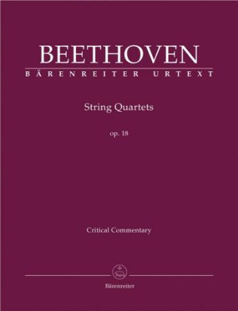 BEETHOVEN:STRING QUARTET OP.18 CRITICAL COMMENTARY