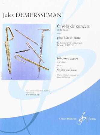 DEMERSSEMAN:6e SOLO DE CONCERT EN FA MAJEUR OP.82 FLUTE AND PIANO