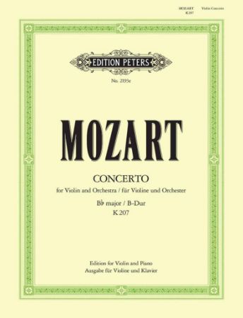 MOZART:VIOLIN CONCERTO K207 B-DUR VIOLIN AND PIANO