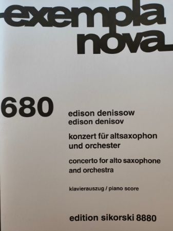 DENISOV:CONCERTO FOR ALTO SAXOPHONE AND PIANO