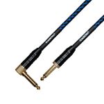 Cascha kitarski kabel Professional Line Guitar Cable, Angled, Tweed Blue, 6m