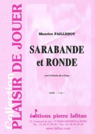 FAILLENOT:SARABANDE ET RONDE CLARINETTE ET PIANO