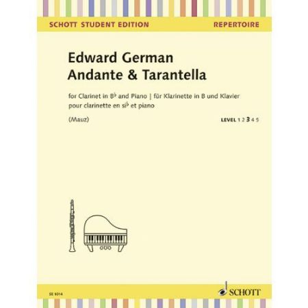 GERMAN:ANDANTE & TARANTELLA FOR CLARINET AND PIANO