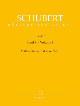 SCHUBERT:LIEDER MEDIUM VOICE AND PIANO VOL.9