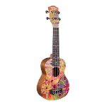 CASCHA Soprano Ukulele Flowers incl.bag HH 2603