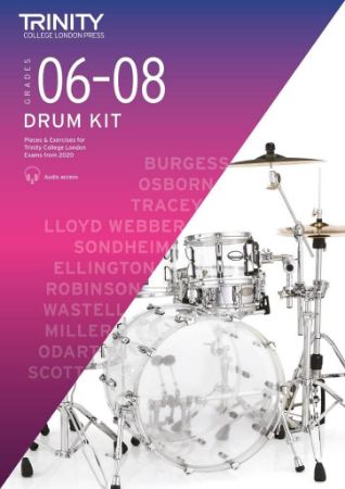 TRINITY DRUM KIT FROM 2020 GRADES 06-08 + AUDIO ACCESS