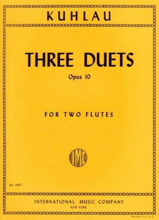 KUHLAU:THREE DUETS OP.10 FOR TWO FLUTES