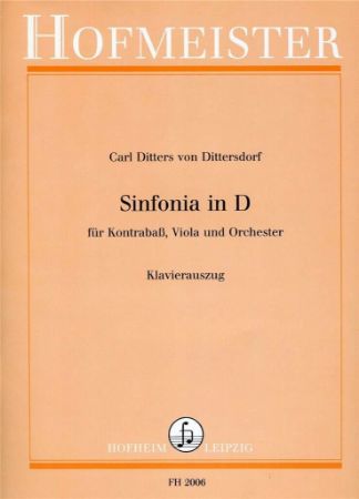 DITTESSDORF:SINFONIA IN D FUR KONTRABASS,VIOLA AND PIANO