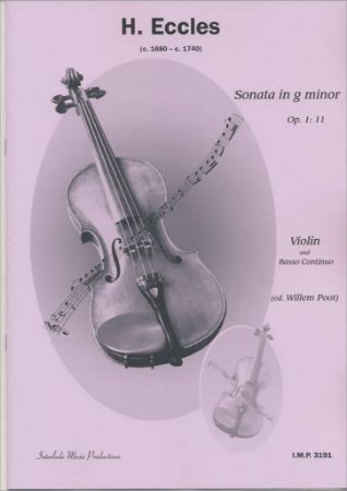 ECCLES:SONATA IN G MINOR OP.1:11 VIOLIN AND PIANO