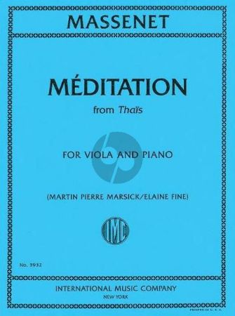 MASSENET:MEDITATION FROM THAIS FOR VIOLA AND PIANO