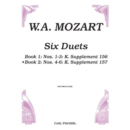 MOZART:SIX DUETS NOS.4-6 K157 OP.75 FOR TWO FLUTES