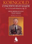 KORNGOLD:CONCERTO IN D MAJOR OP.35 FOR VIOLIN SOLO PART (JASCHA HEIFETZ)