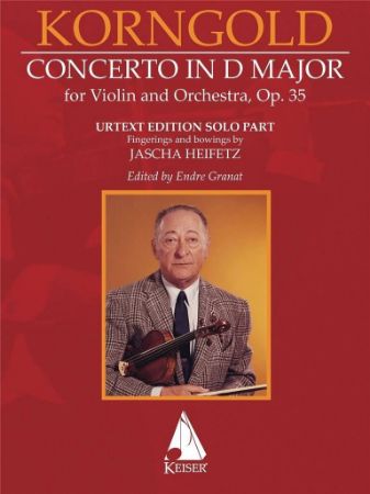 KORNGOLD:CONCERTO IN D MAJOR OP.35 FOR VIOLIN SOLO PART (JASCHA HEIFETZ)