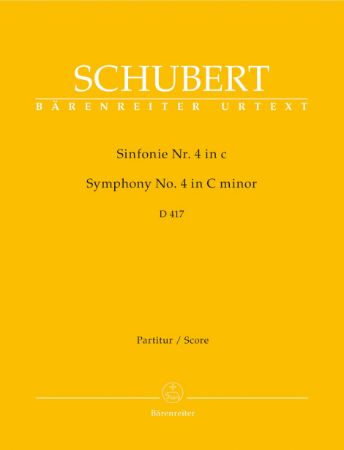 SCHUBERT:SYMPHONY NO.4 IN C MINOR FULL SCORE