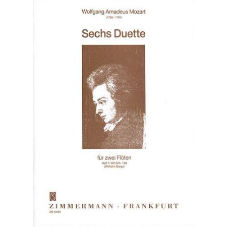 MOZART:SECHS DUETTE KV 156 HEFT 1  2 FLOTEN