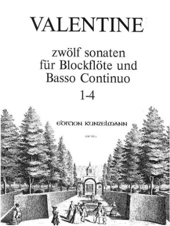 VALENTINE:12 SONATEN FUR BLOCKFLOTE UND BC. 1-4