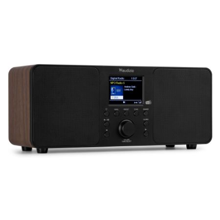 Slika AUDIZIO Genua Stereo Radio DAB+/ BT Black/Brown