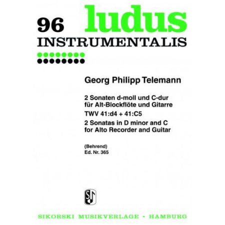 TELEMANN:2 SONATAS IN D-MOOLL AND C-DUR ALT-BLOCKFLOTEN UND GITARRE