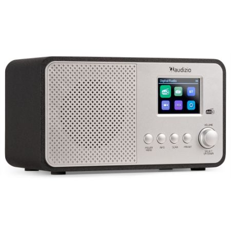 AUDIZIO Avio DAB+ Radio Silver / FM Radio / BT Wood