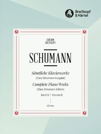 SCHUMANN:COMPLETE PIANO WORKS VOL.3