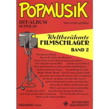 POPMUSIK HIT-ALBUM SUPER 20 FILMSCHLAGER 2 AKKORDEON OR KEYBOARD