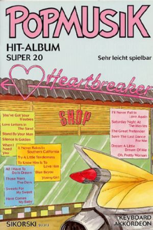 POPMUSIK HIT-ALBUM SUPER 20 HEARTBREAKER SHOP AKKORDEON OR KEYBOARD