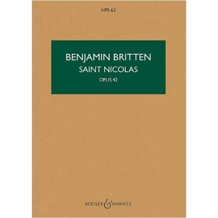 BRITTEN:SAINT NICOLAS OP.42 STUDY SCORE