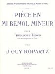 ROPARTZ:PIECE EN MI BEMOL MINEUR TROMBONE TENOR & PIANO